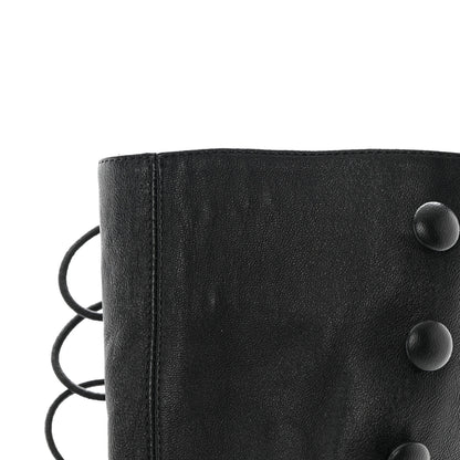 Christian Louboutin Calfskin French Tutu Button Ankle Boot 38 Black 9 of 13
