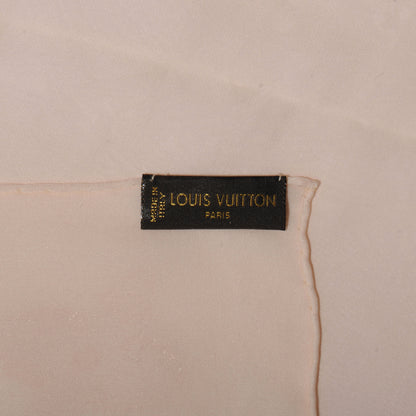 Louis Vuitton Silk Polyamide Glitter Monogram Stole Beige 4 of 5