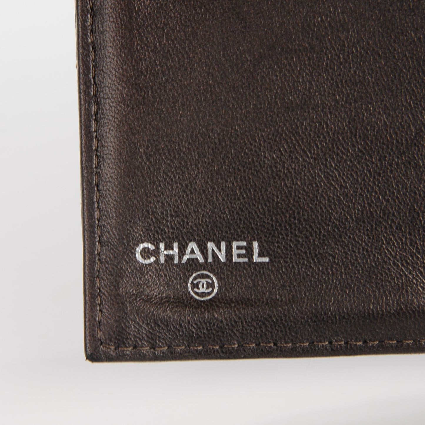 Metallic Lambskin Quilted Large Flap Wallet Bronze