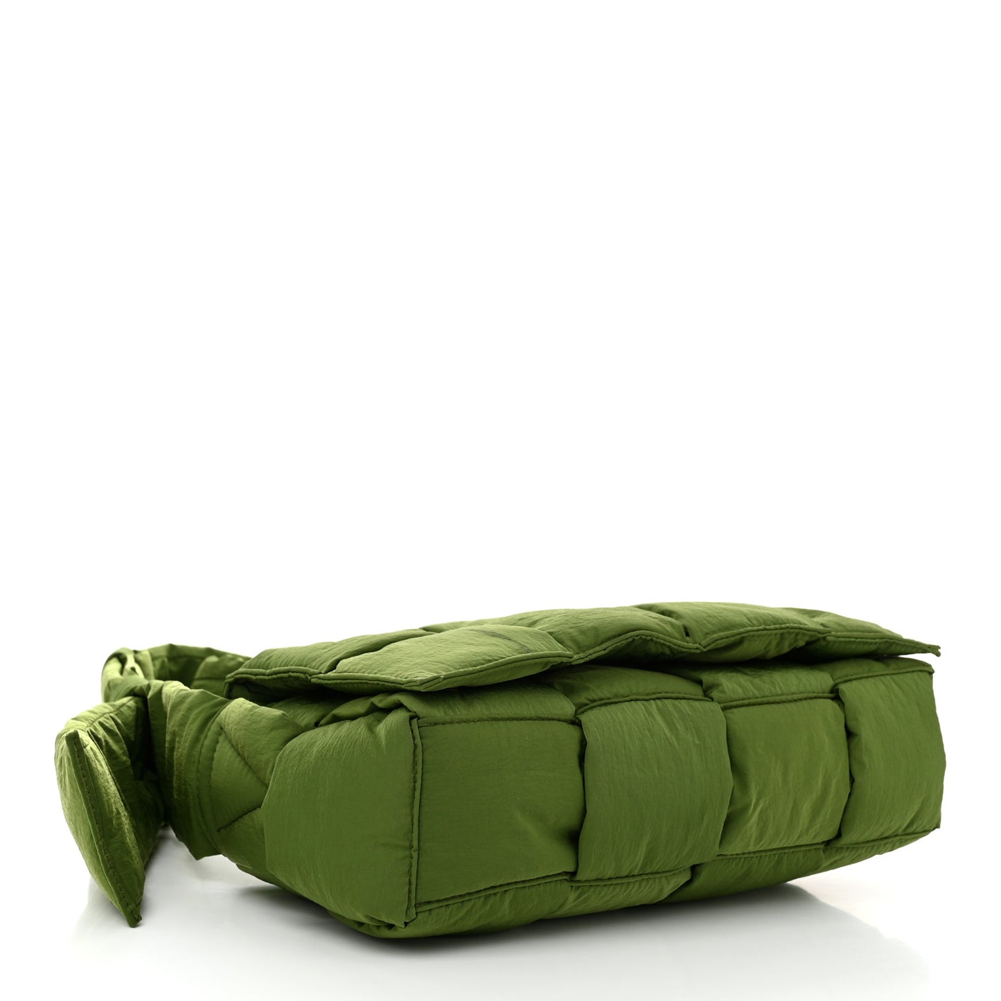 Nylon Intrecciato Padded Tech Cassette Bag Avocado