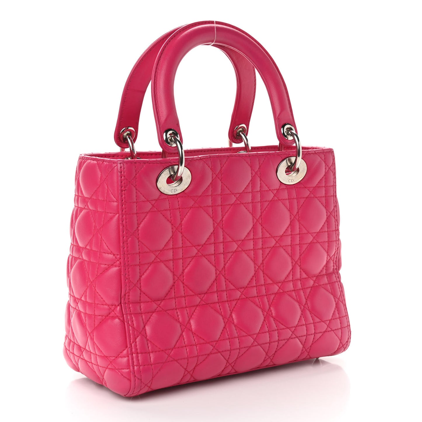 Lambskin Cannage Medium Lady Dior Pink