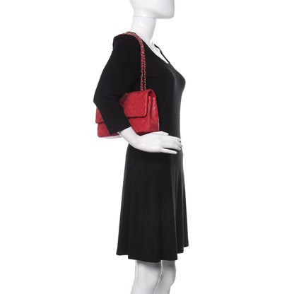 Chanel Lambskin Quilted Medium Double Flap Red 2 of 13