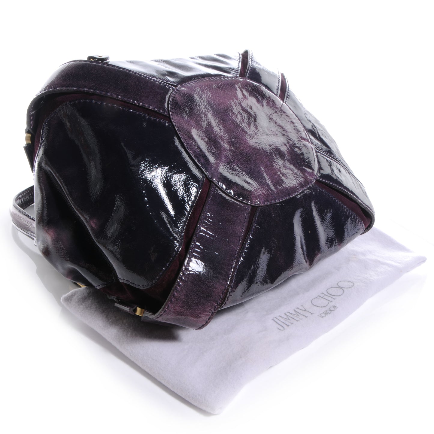 Liquid Patent Leather and Suede Mahala Purple