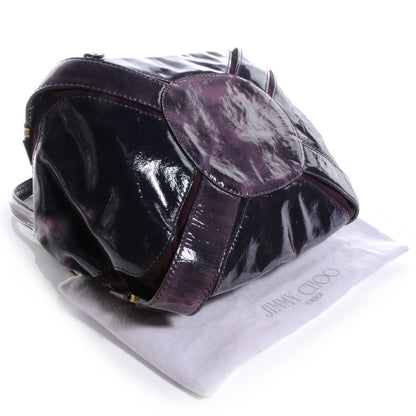 Jimmy Choo Liquid Patent Leather and Suede Mahala Purple 4 of 6