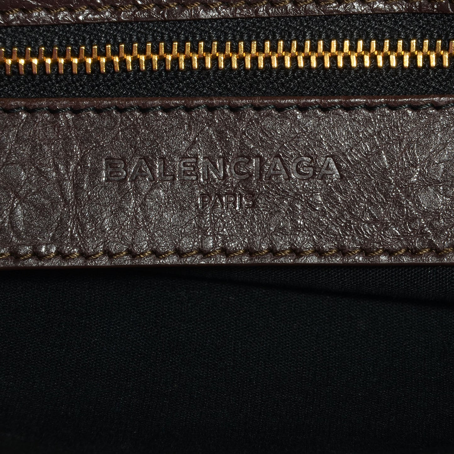 Agneau Giant 12 Gold Hardware Envelope Strap Clutch Charbon
