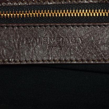 Balenciaga Agneau Giant 12 Gold Hardware Envelope Strap Clutch Charbon 6 of 10