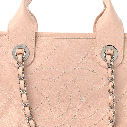 Chanel Caviar Quilted Small Deauville Bowling Bag Light Pink 8 of 13