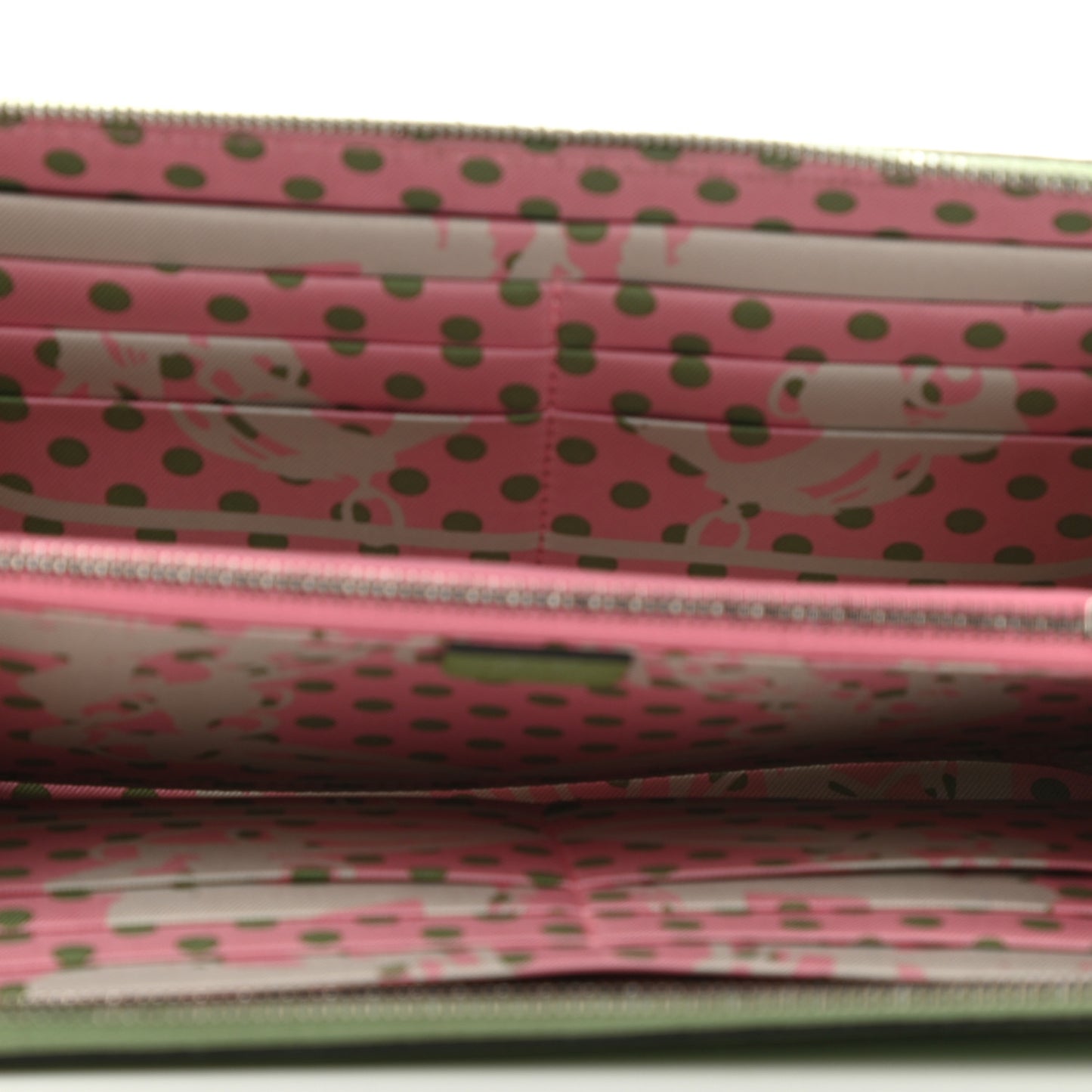 Epsom Silk'In Wallet Vert Criquet