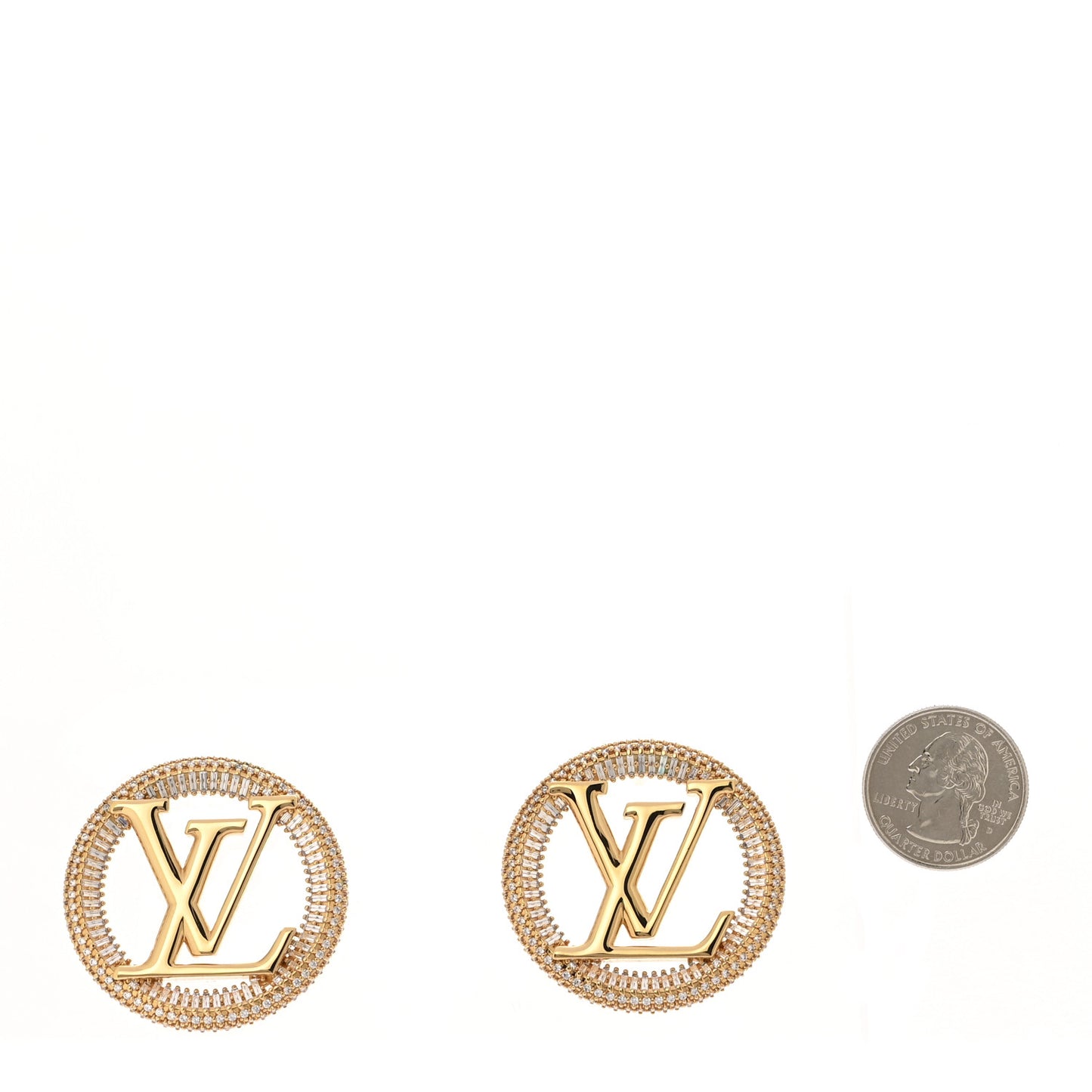 Metal Crystal Louise By Night Earrings Gold