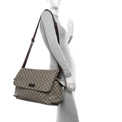 Gucci GG Plus Monogram Messenger Diaper Bag Dark Brown 1 of 10