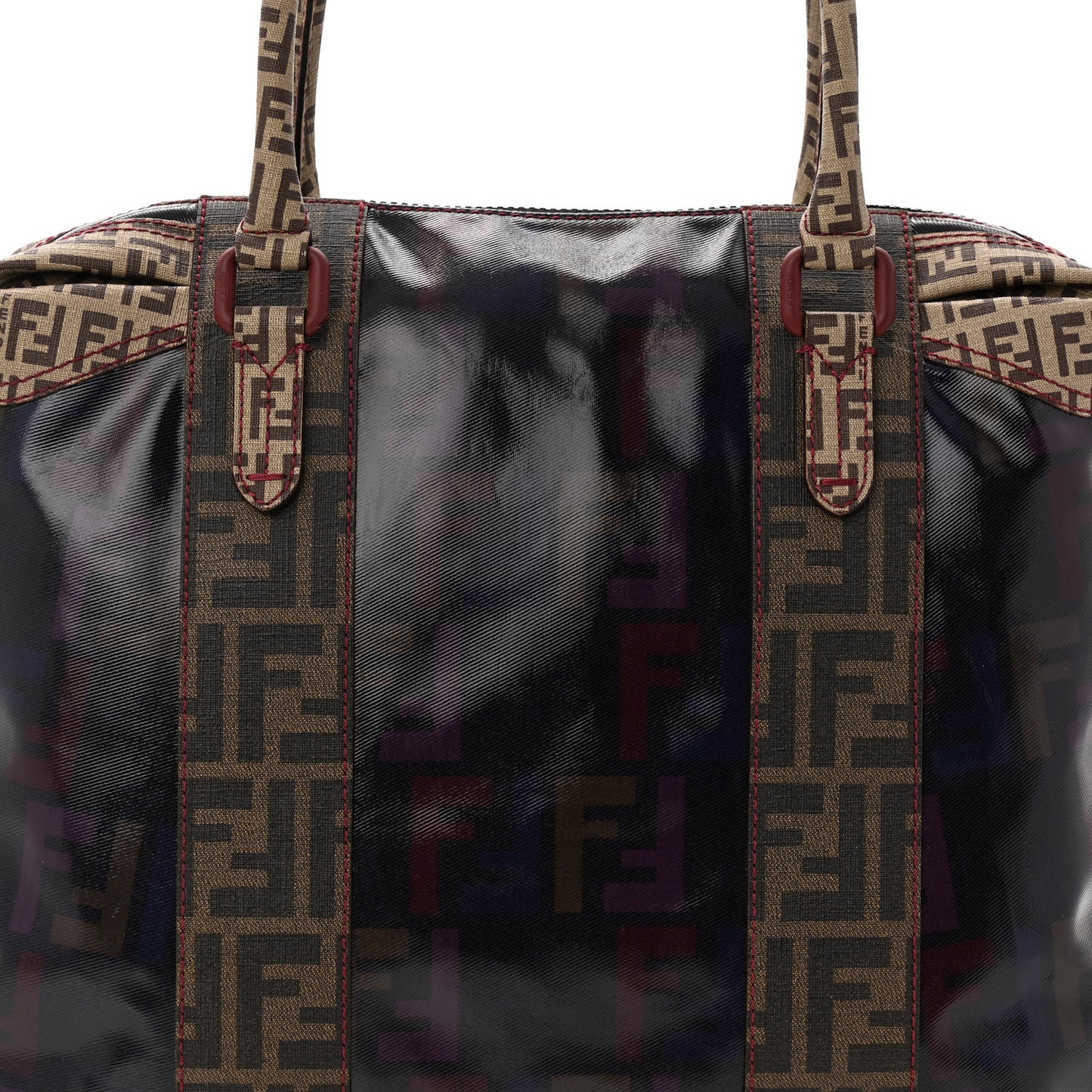 Zucca Zucchino Spalmati Large Mixed Media B Mix Tote Multicolor Tobacco