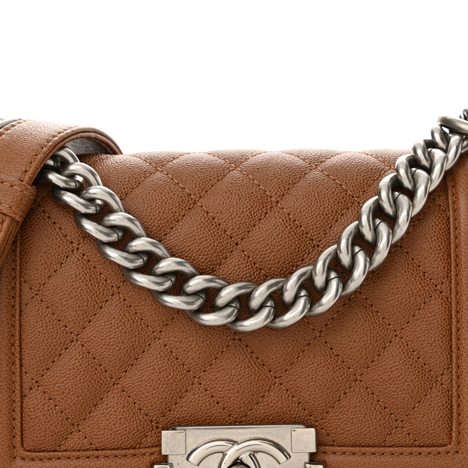 Chanel Caviar Quilted Small Boy Flap Brown 8 of 12