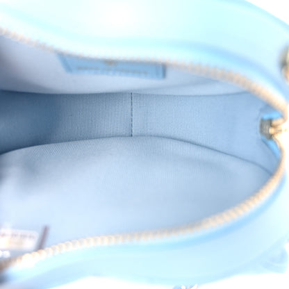 Chanel Lambskin Quilted CC In Love Heart Clutch With Chain Light Blue 5 of 10