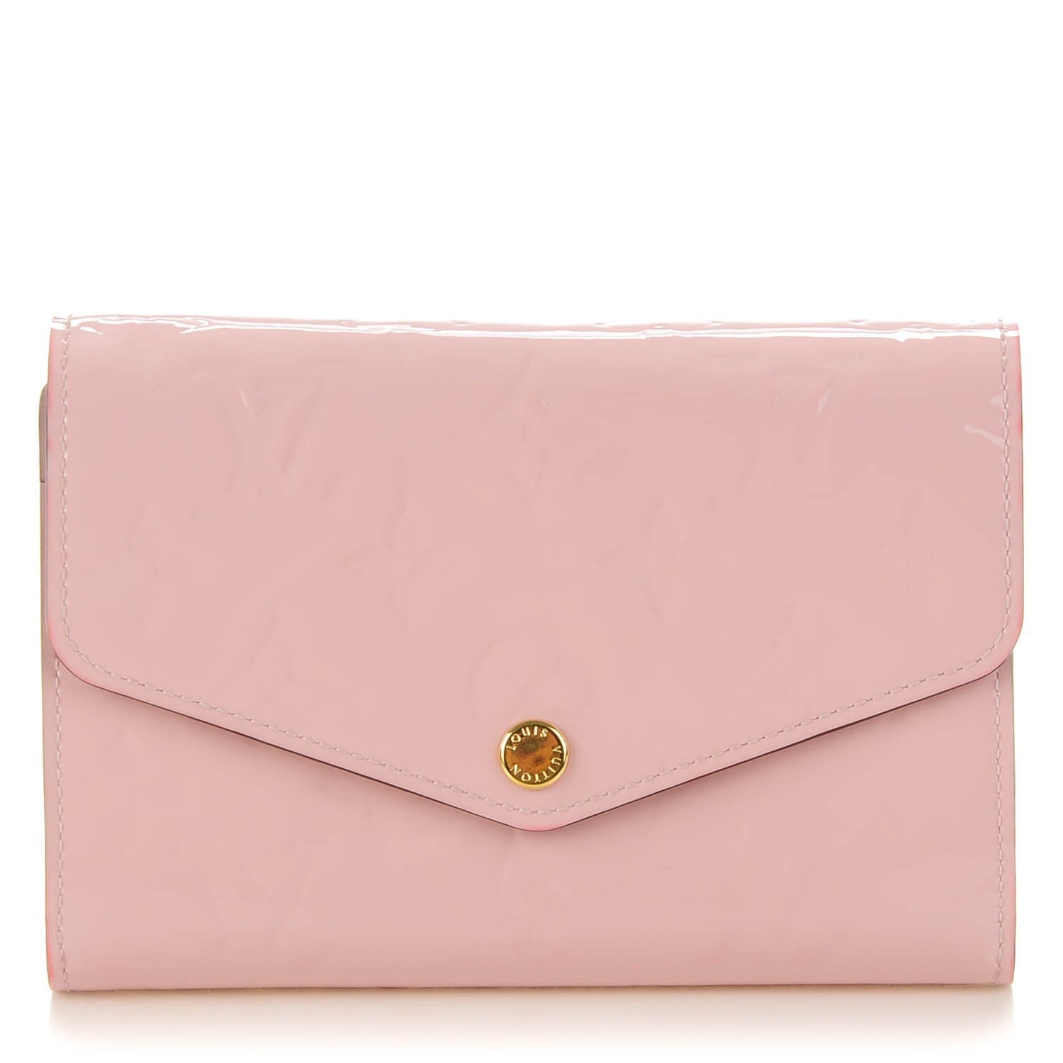 Louis Vuitton Vernis Sarah Compact Wallet Rose Ballerine 1 of 7