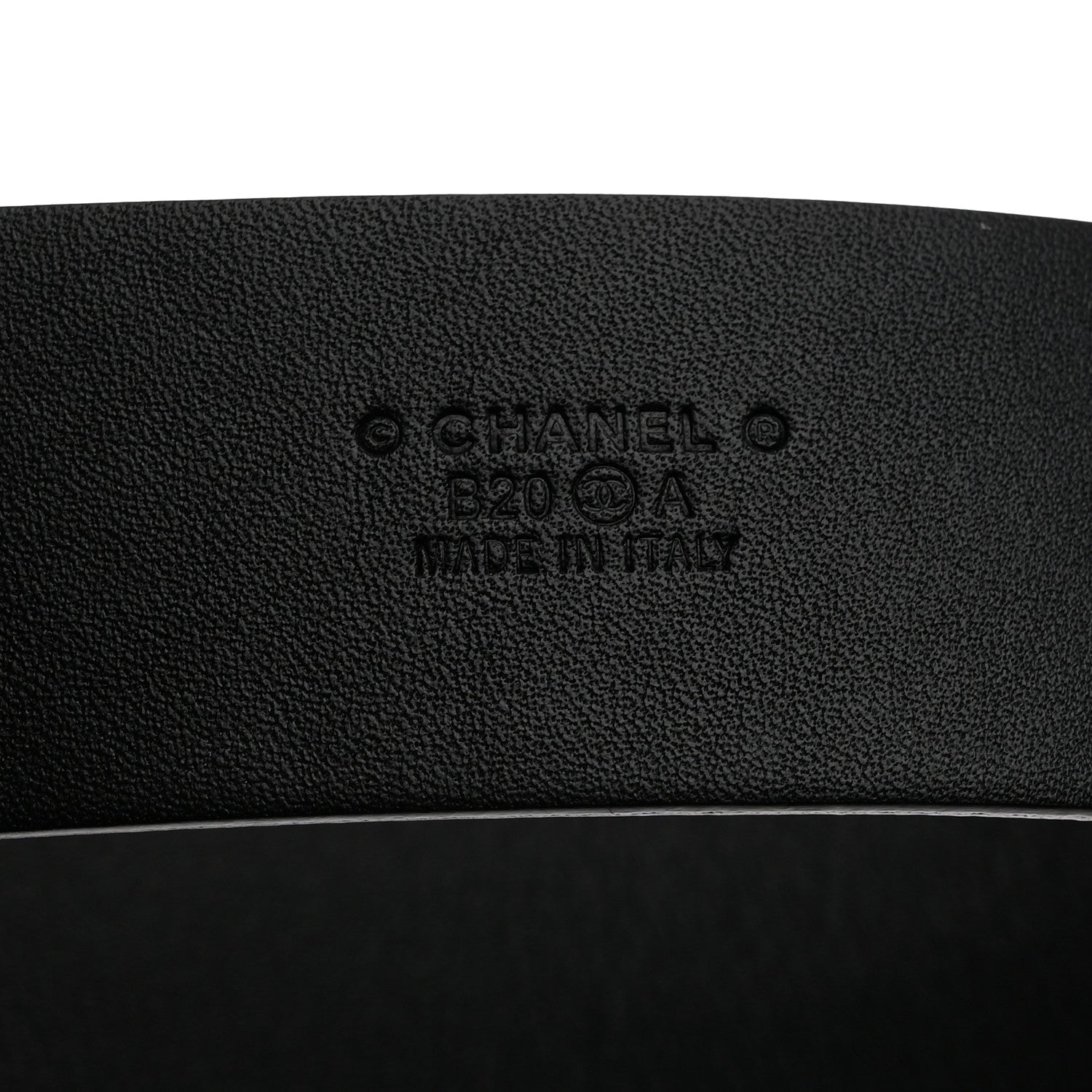 Chanel Calfskin Pearl Crystal CC Belt 95 38 Black 4 of 7
