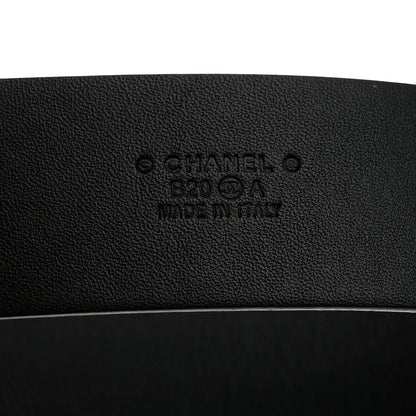 Chanel Calfskin Pearl Crystal CC Belt 95 38 Black 4 of 7