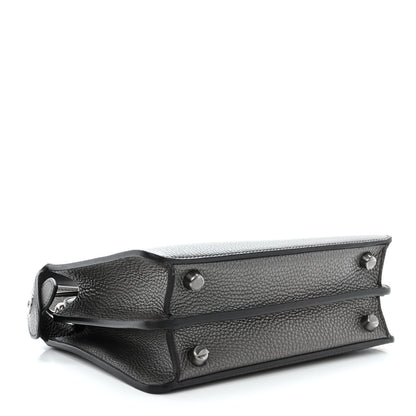 Fendi Cuoio Romano Lux Mini Peekaboo I SEE U Satchel Graphite 4 of 11