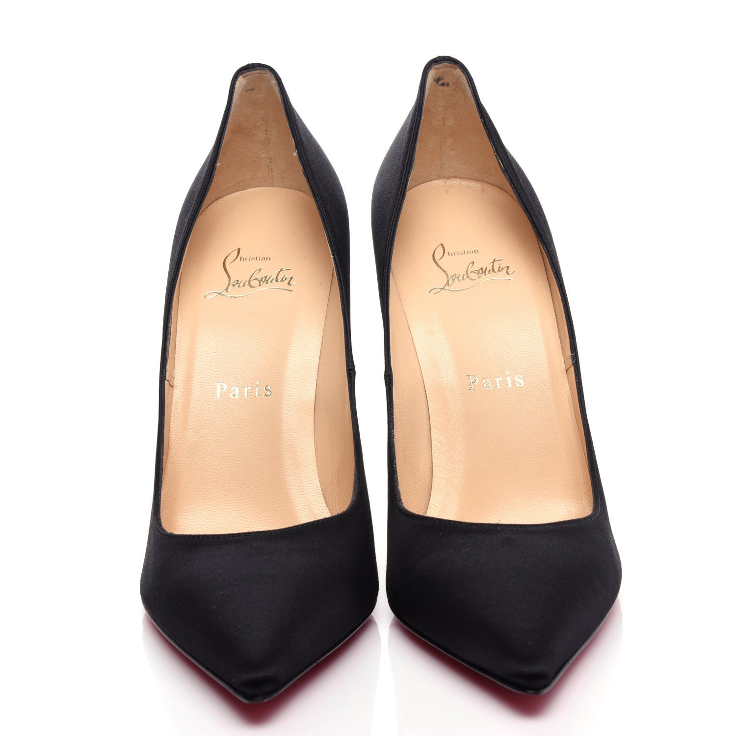 Christian Louboutin Satin Decollete 554 100 Pumps 39.5 Black 5 of 11