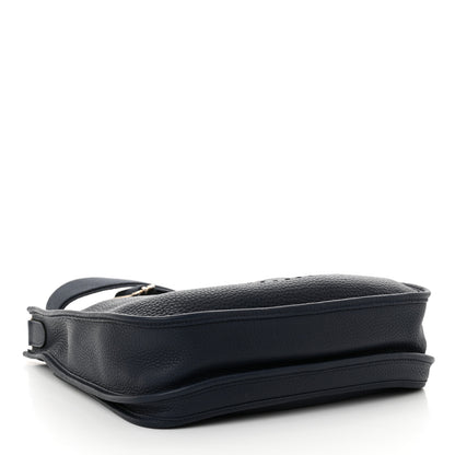 Hermes Taurillon Clemence Evelyne III PM Bleu Saphir 4 of 10