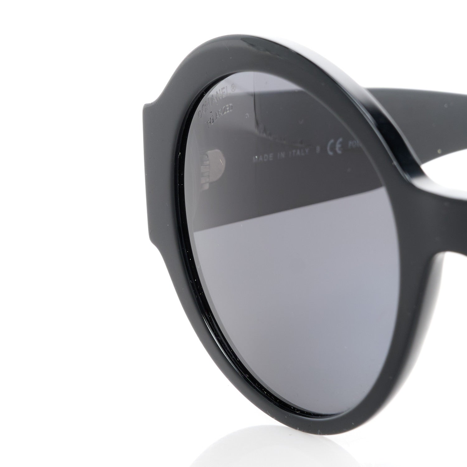 Chanel Acetate Polarized Round Sunglasses 5410 Black 7 of 7