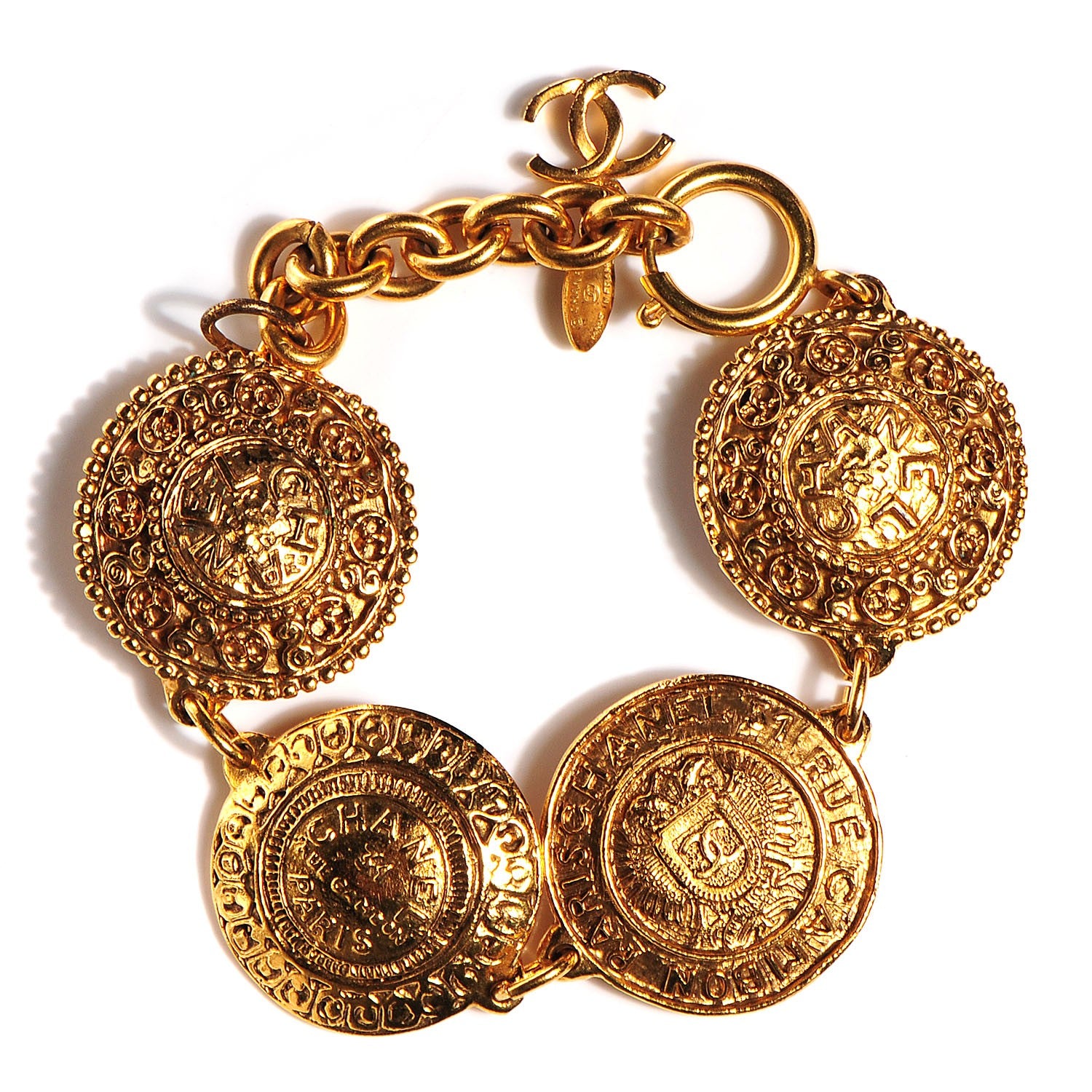 Chanel Medallion Bracelet Gold 7 of 12