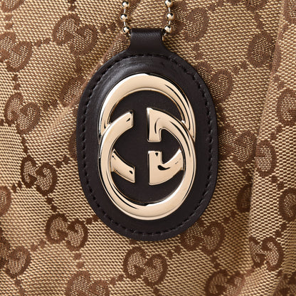 Gucci Monogram Medium Sukey Boston Bag Brown 8 of 10