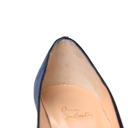 Christian Louboutin Veau Velours Pipina 55 Wedges 38.5 Night 9 of 10