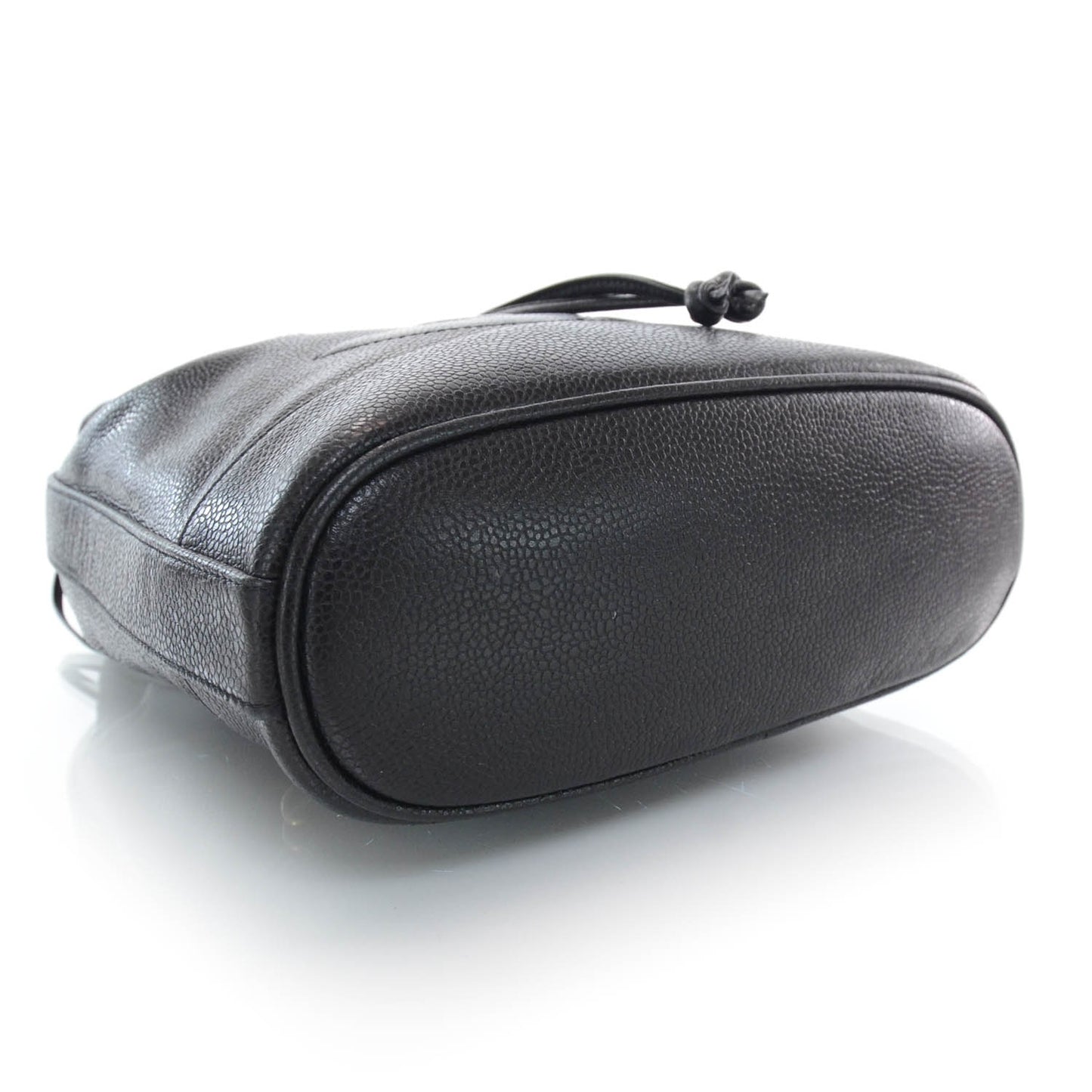 Caviar Drawstring Sling Backpack Black