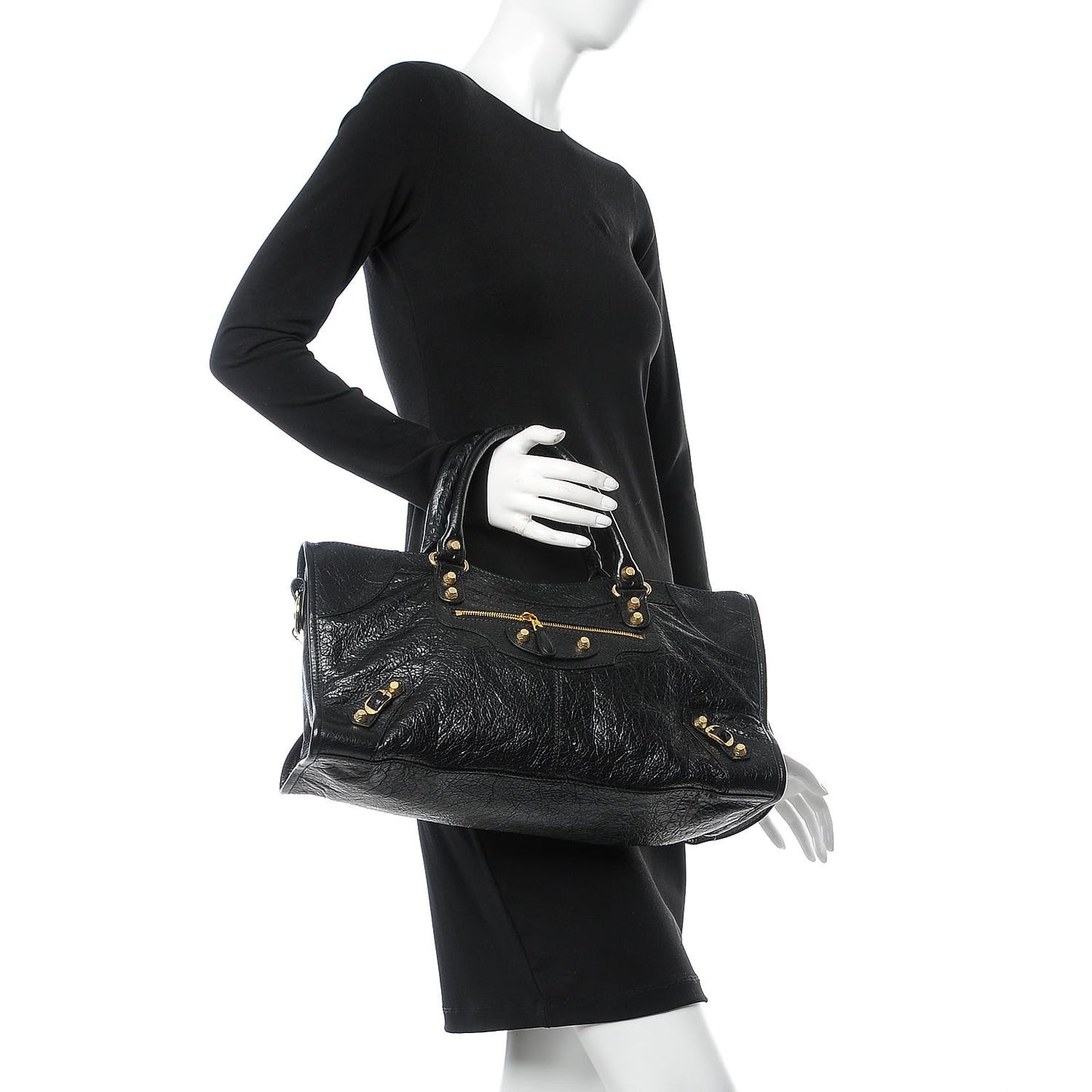Agneau Giant 12 Gold Hardware Part Time Black