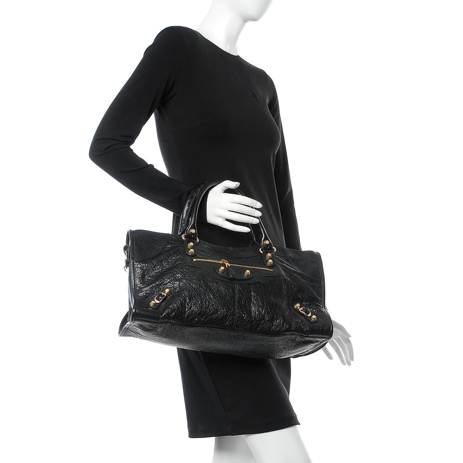 Balenciaga Agneau Giant 12 Gold Hardware Part Time Black 2 of 9