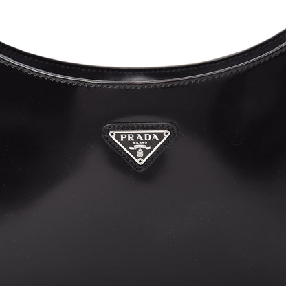 Prada Spazzolato Cleo Shoulder Bag Black 9 of 9