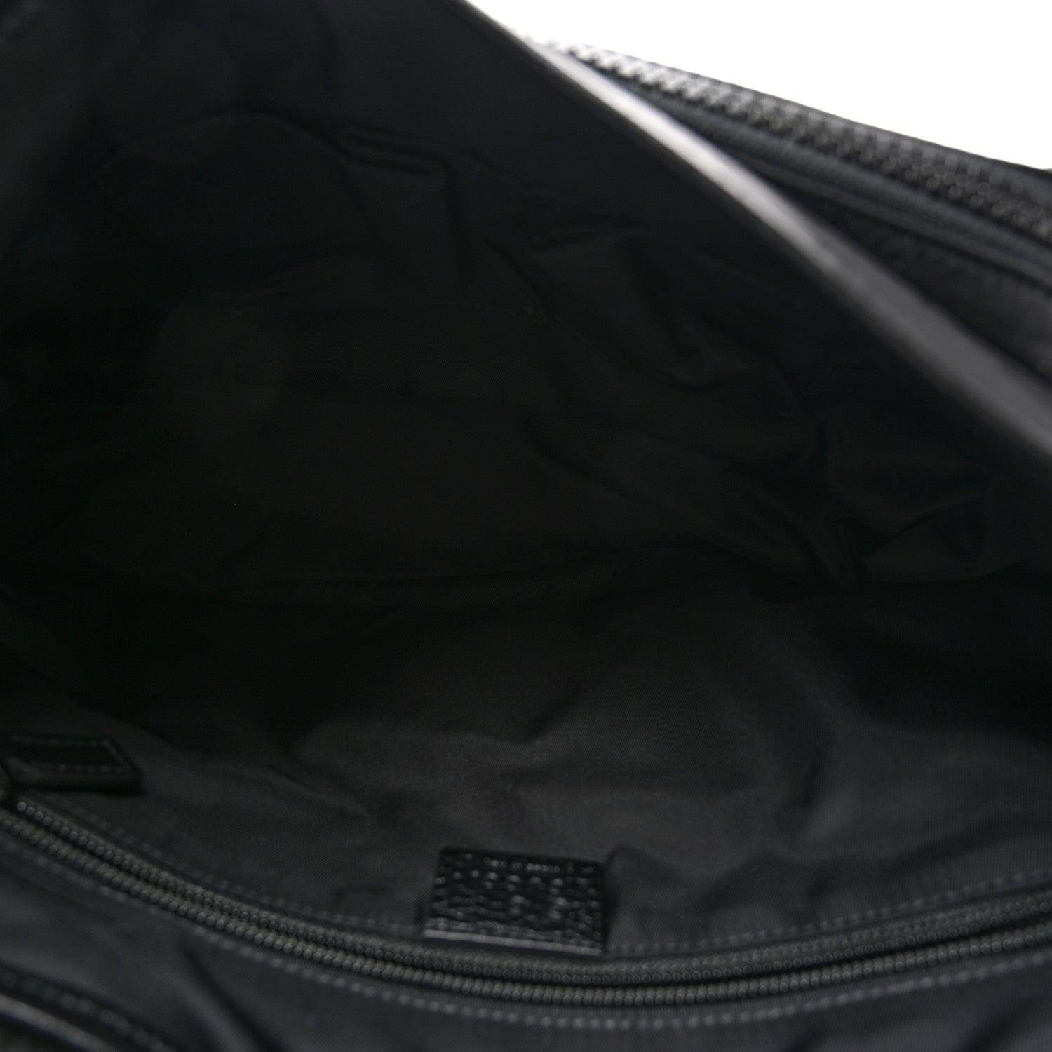 Gucci Nylon Monogram Double Buckle Flap Messenger Bag Black 5 of 10