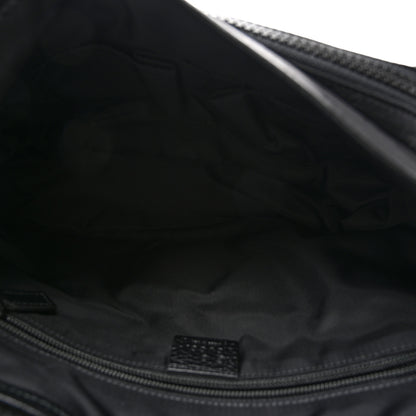 Gucci Nylon Monogram Double Buckle Flap Messenger Bag Black 5 of 10
