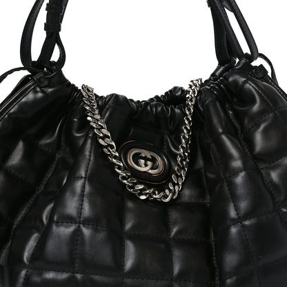 Gucci Calfskin Quilted Medium Deco Tote Bag Black 8 of 10