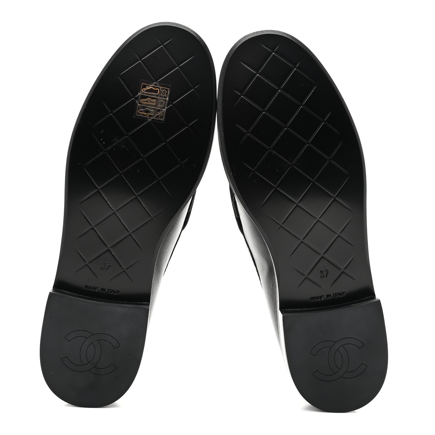 Lambskin Quilted CC Turnlock Loafers 37 Black
