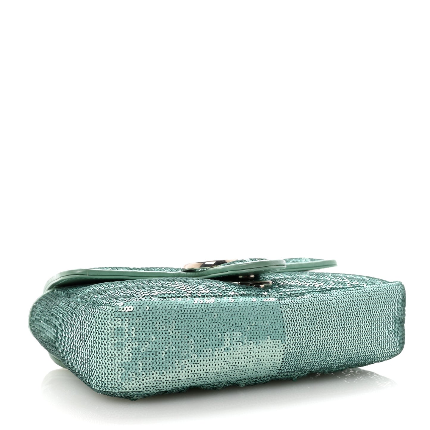 Sequin Matelasse Small GG Marmont Shoulder Bag Water Green Verde Chiaro Light Water Green