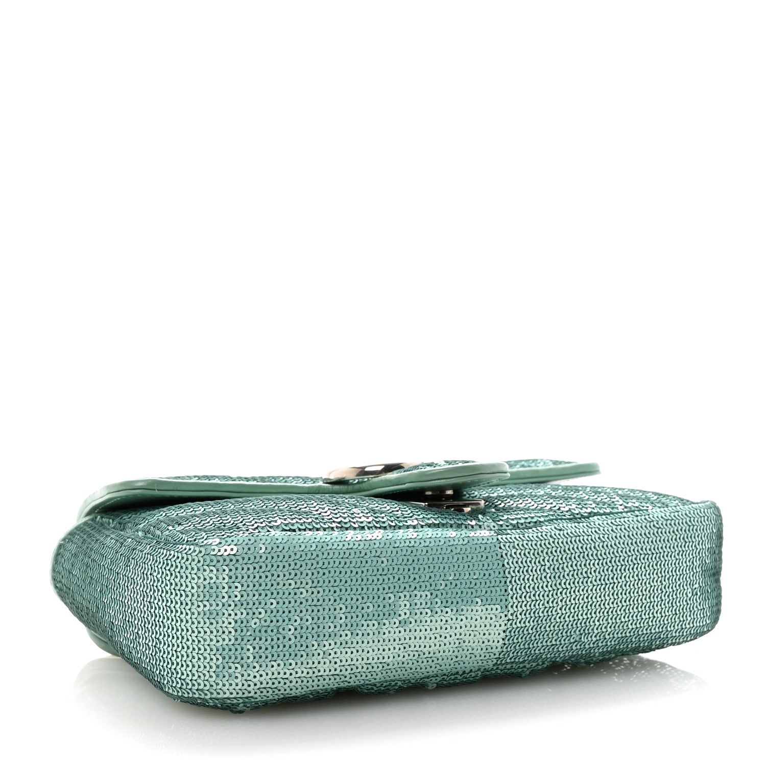 Gucci Sequin Matelasse Small GG Marmont Shoulder Bag Water Green Verde Chiaro Light Water Green 4 of 10