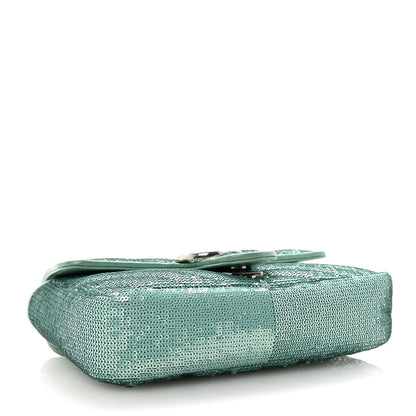 Gucci Sequin Matelasse Small GG Marmont Shoulder Bag Water Green Verde Chiaro Light Water Green 4 of 10