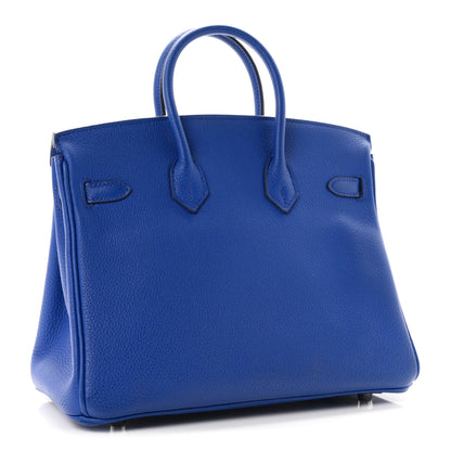 Hermes Togo Verso Birkin 25 Bleu Royal Capucine 3 of 11