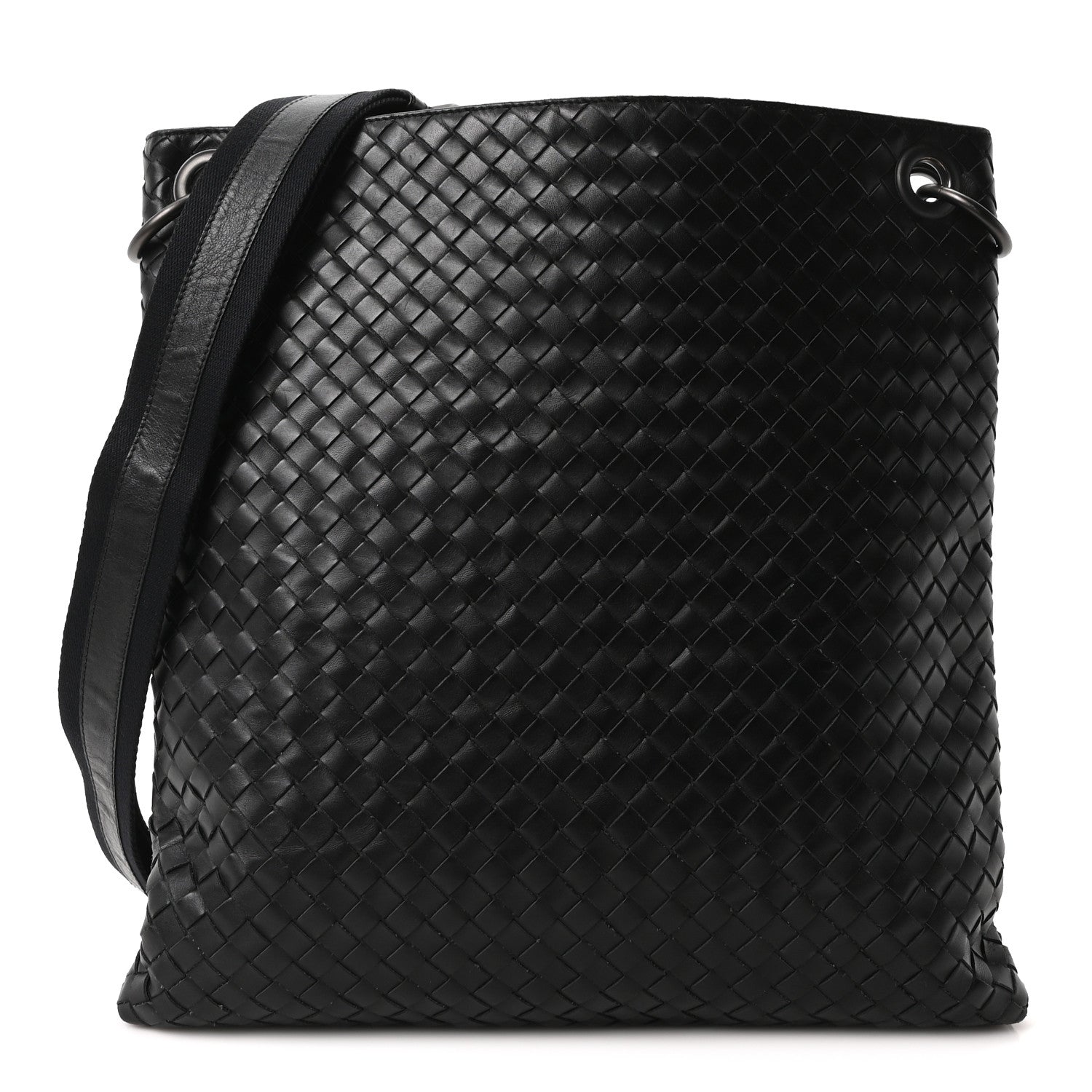 Bottega Veneta Nappa Intrecciato VN Crossbody Messenger Bag Black 1 of 9