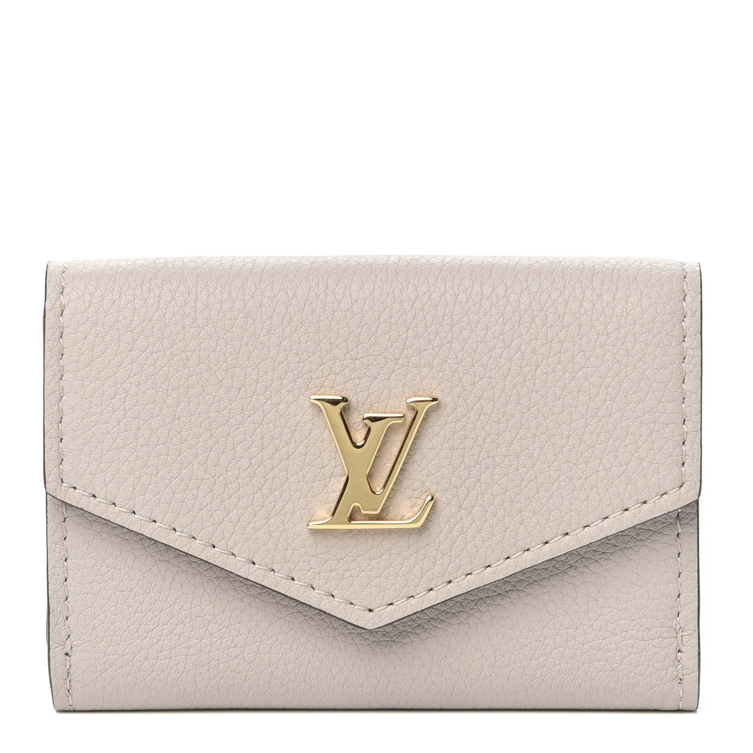 Louis Vuitton Calfskin Lockmini Wallet Greige 1 of 7