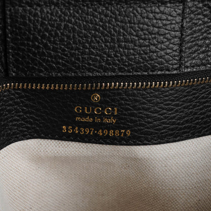 Gucci Pebbled Calfskin Medium Swing Tote Black 6 of 6