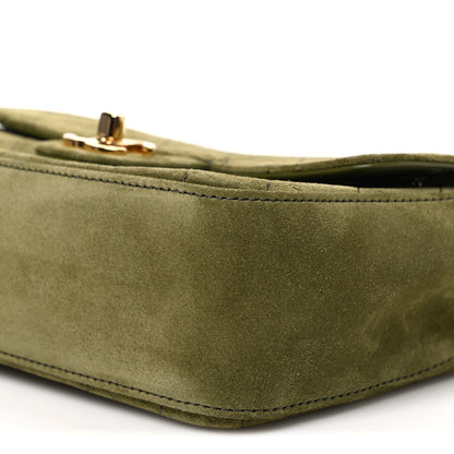 Chanel Suede Calfskin Mini Souplissimo Flap Khaki 9 of 10