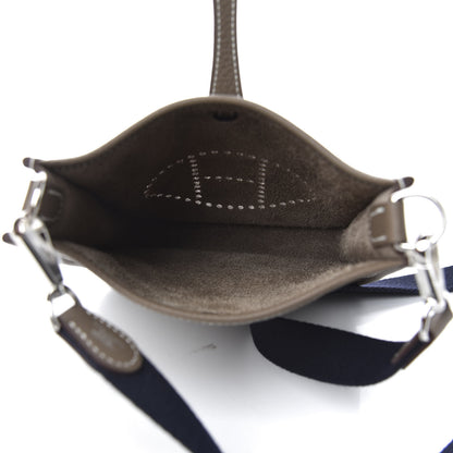 Hermes Taurillon Clemence Amazone Evelyne TPM Etoupe Bleu Indigo 5 of 10