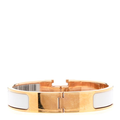 Hermes Enamel Narrow Clic Clac H Bracelet PM White 3 of 5