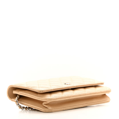 Chanel Caviar Quilted Wallet On Chain WOC Beige 4 of 15