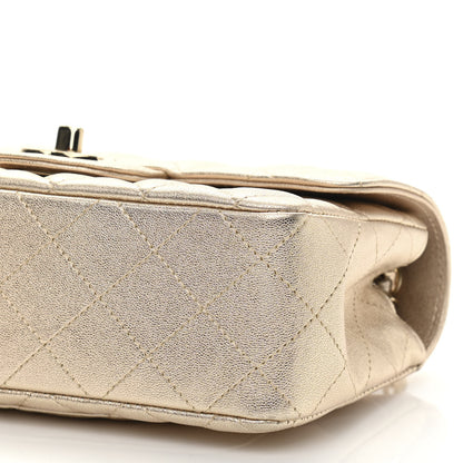 Chanel Metallic Lambskin Quilted Mini Rectangular Flap Gold 10 of 11