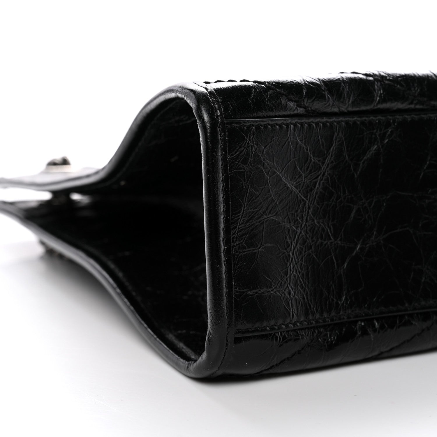 Saint Laurent Crinkled Calfskin Matelasse Monogram Medium Niki Shopper Tote Black 9 of 13