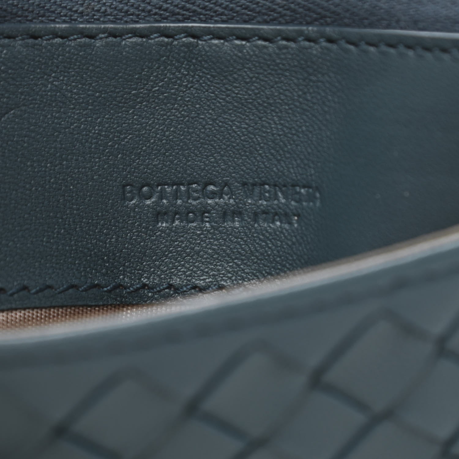 Bottega Veneta Nappa Intrecciato Zip Card Case Denim 6 of 10