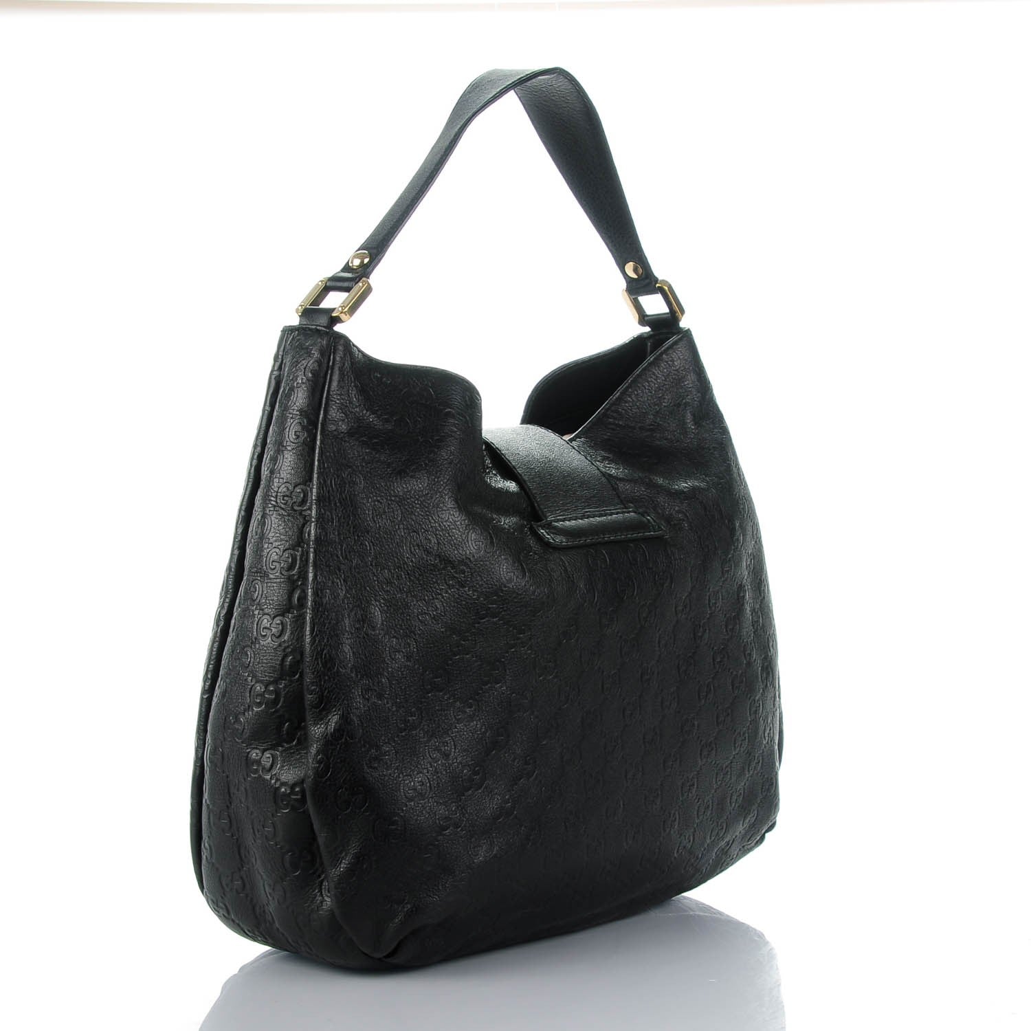 Gucci Guccissima Large New Ladies Web Hobo Black 3 of 8